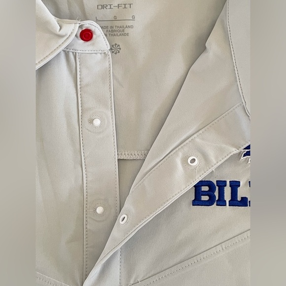 NFL Buffalo Bills Nike Football On Field Snap Button Up Short Sleeve Shirt Large - Picture 10 of 14